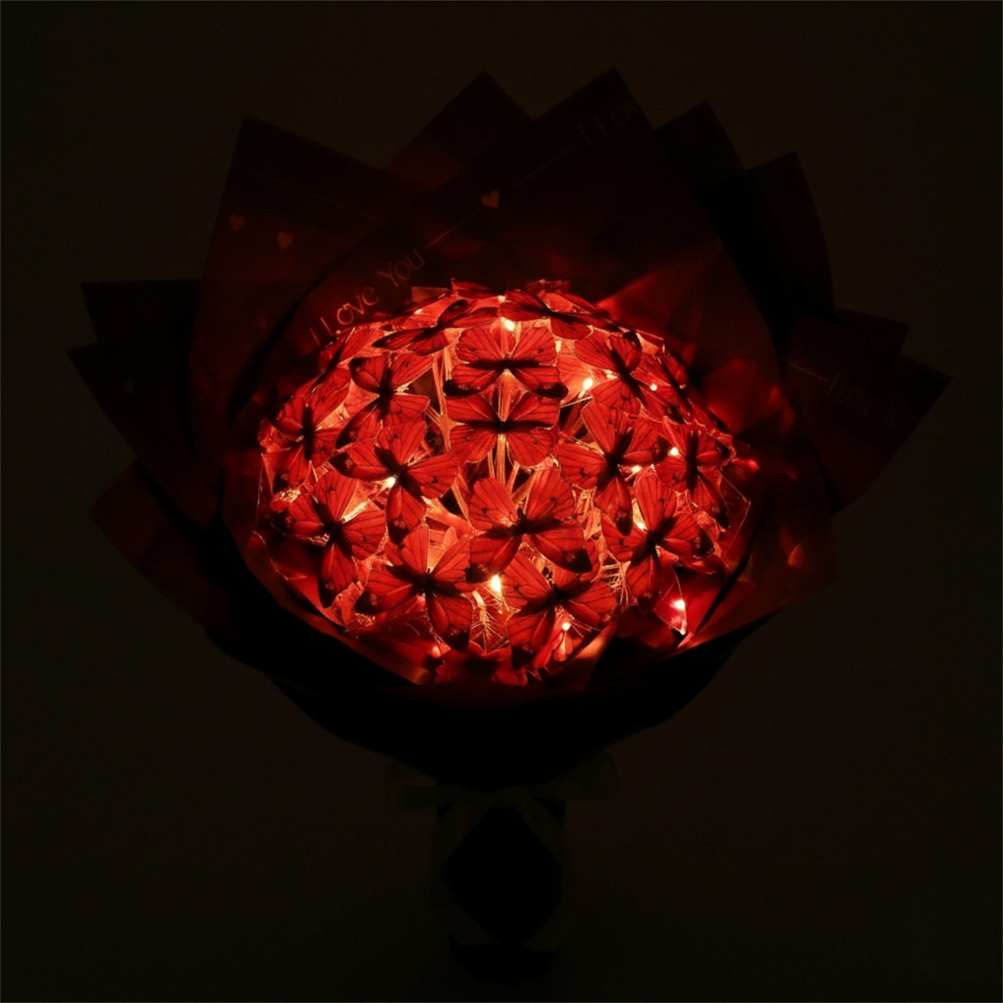 Premium Kırmızı Kelebek Buketi