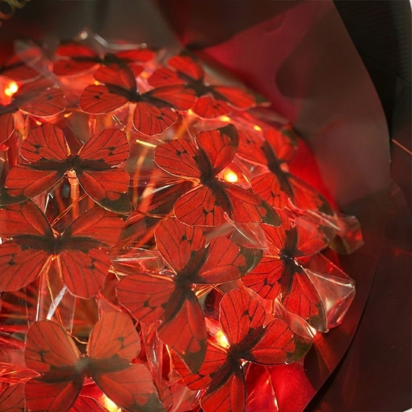 Premium Kırmızı Kelebek Buketi