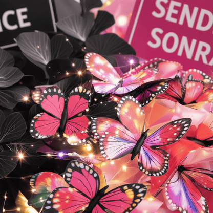En Anlamlı Işıklı Kelebek Buketi