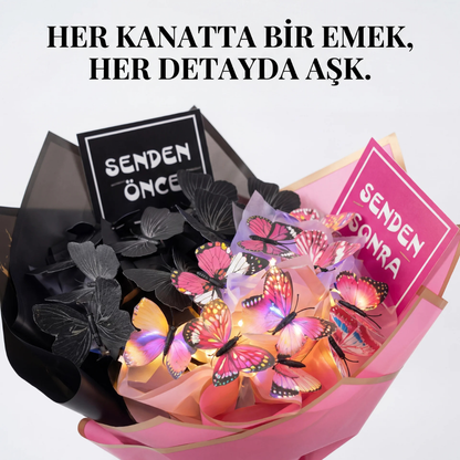 En Anlamlı Işıklı Kelebek Buketi